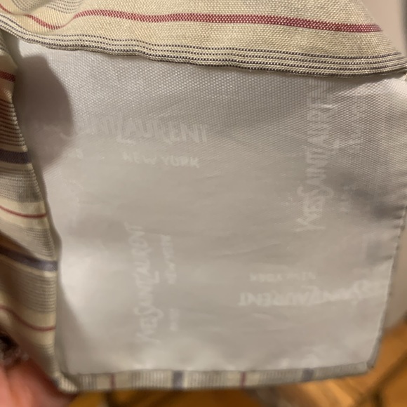 80’s YSL YVES ST LAURENT 100% SILK STRIPED DIAGONAL NECKTIE - Picture 7 of 11